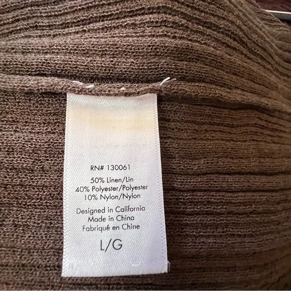 Revolve LSpace Undertow Dress Womens L Expresso Brown Stretch Ribbed Knit Maxi - Picture 10 of 11